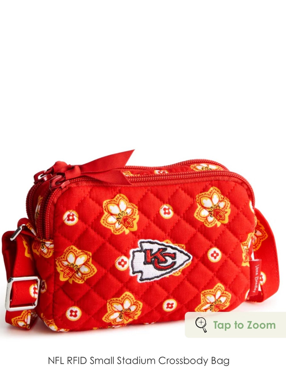 Vera Bradley x NFL Small Stadium Crossbody Bag Kansas City Chiefs NWT